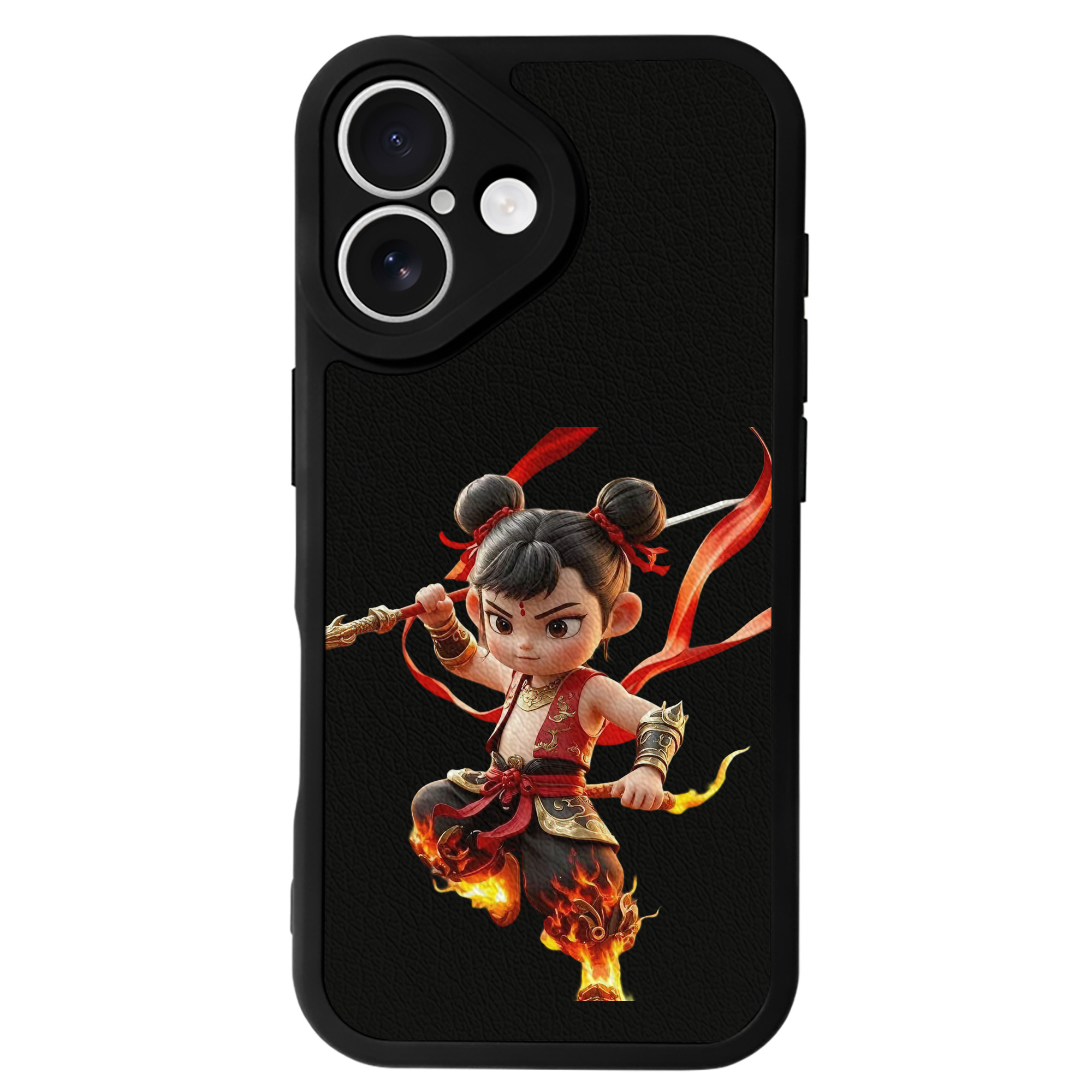 （画像用） Ne Zha 2 ナタ 魔童の大暴れ 【iPhone 16シリーズ対応】シリコンスマホケース（レザー調） 材質：シリコン
